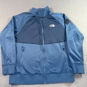 The North Face Jacket Men s L Blue Zip-Up Long Sleeve Lightweight 100 Polyester
